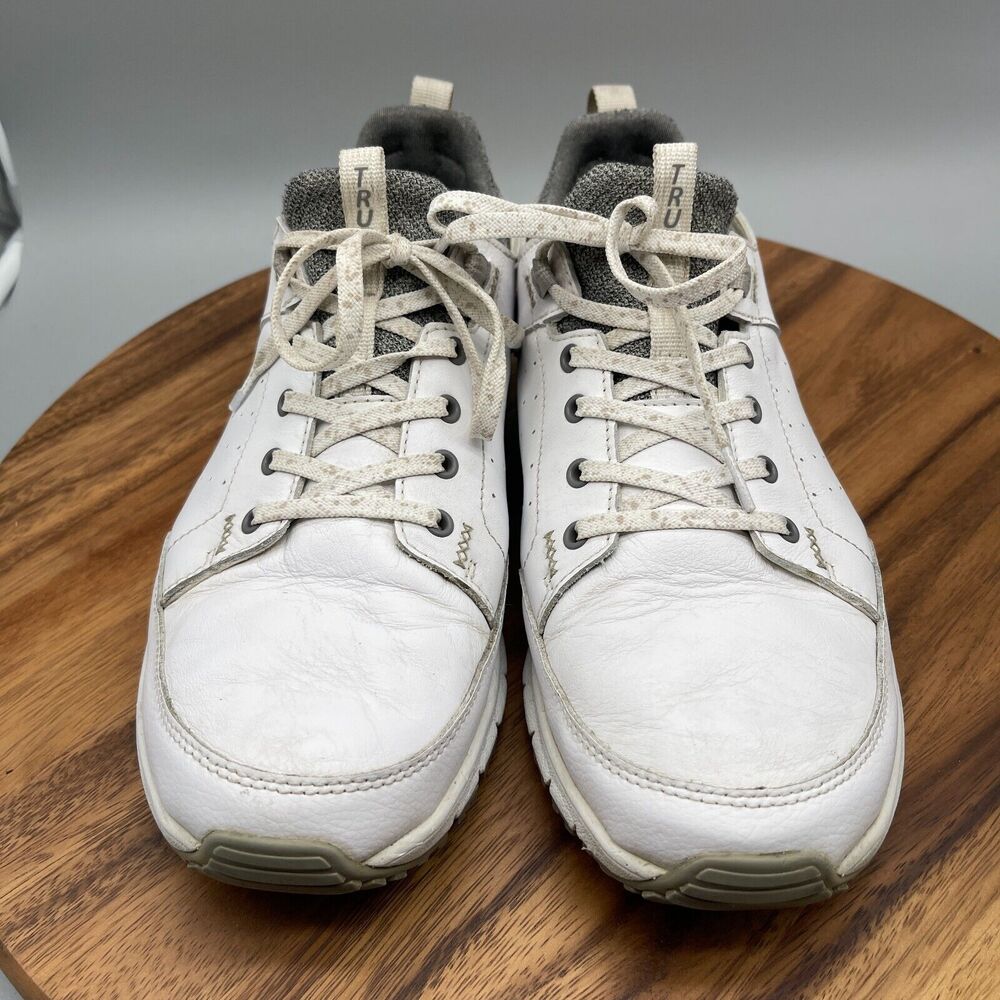 True Linkswear Outsiders Mens Size 10.5 White Leather Spike-less Golf Shoes - Picture 2 of 8